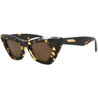 Bottega Veneta Kvinde BV1101S 002 Solbriller Acetat Havana Brun Cat Eye