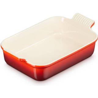 Le Creuset Signature stentøj Heritage rektangulært fad 26cm Cerise