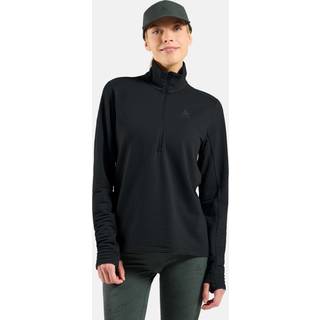 Odlo Women's Mid Layer 1/2 Zip Essential Thermal Løbeshirt Damer størrelse S farve sort