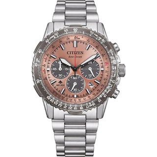Citizen CA4664-60X Eco-Drive Herrenuhr Chronograph Stahl/Mokka
