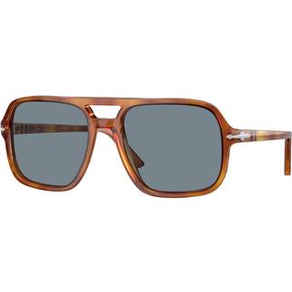 Persol Mand PO3328S 96/56 Solbriller Acetat Brun Blå Pilot Normal Antiblænding