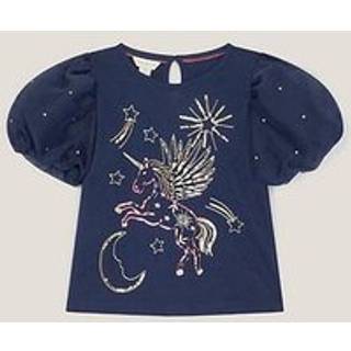 Monsoon Monsoon Enhjørning Udsmykket T-shirt med Pufærmer