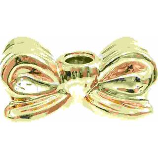 Porzellan Kerzenhalter Schleife - Gold