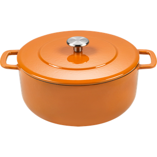 Støbejernsgryde emaljeret 24 cm. Orange