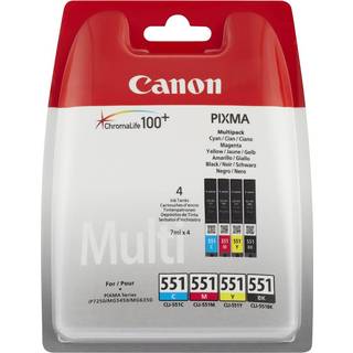 Canon CLI 551 / 6509B016 C/M/Y/BK Multipack - Blækpatron Cyan