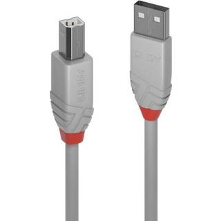 LINDY USB 2.0 Kabel Typ A/B Anthra Line 3m