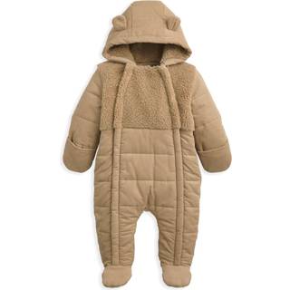 Mamas & Papas Mamas & Papas Brown Quilted Cord and Borg Pramsuit with 3D Ears