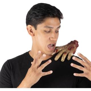 Blutige Zombie Hand als Schulter Buddy