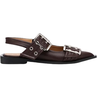 Feminine Buckle Ballerina - Burgundy - 41