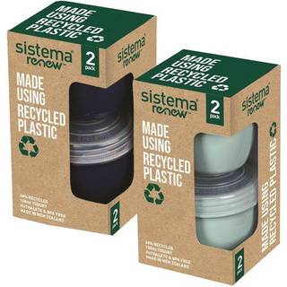Sistema Renew To-Go Yoghurtsbøtte 2-Pak Blå