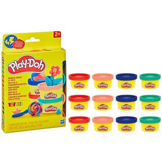 Play-Doh: mini modellervoks - sæt med 12 stk.