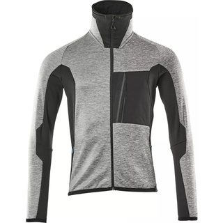 MASCOT ADVANCED fleecetrøje med lynlås, grå-meleret/sort - M