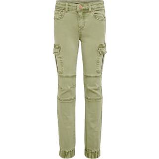 KIDS ONLY KOGMISSOURI slim fit cargo bukser i limegrøn til piger