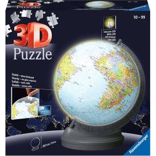 Ravensburger 3D-puslespil Globus med Lys 540 Brikker