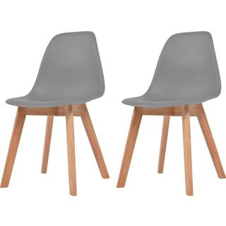 Spisebordsstole Plastik - 2 / Grå