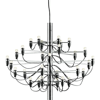Flos 2097 Sarfatti lysekrone LED Krom 30 lamper