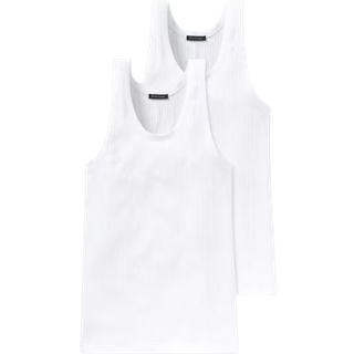 Schiesser Herren Tanktops weiß Baumwolle & Mix unifarben