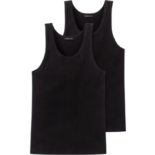 Schiesser 2-pak Authentic Undershirts - Black - X-Large * Kampagne *