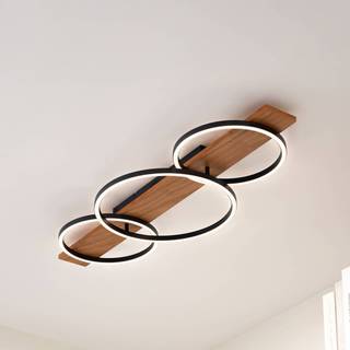 LED loftslampe Galad Lindby, dæmpbar, Lyst træ, Stue/spisestue, Træ, Moderne,