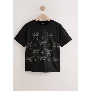 Next T-shirt med rund hals og udsmykket sløjfe