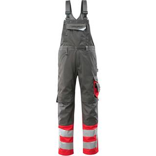 MASCOT SAFE SUPREME Sunderland overall med knælommer, mørk antracit/hi-vis rød - 82C46