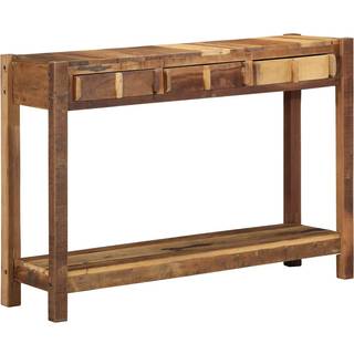 Konsolbord med skuffe Brun 107 x 33 x 76 cm Massivt genbrugstræ