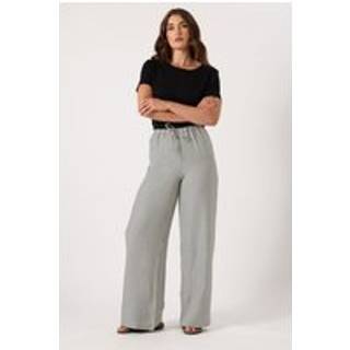 Lts Tall Women's Light Grey Textured Wide Leg Trousers Size Ex Long > 18 - Ex Long 18
