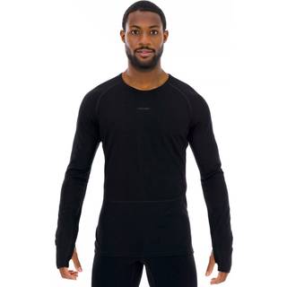 Icebreaker Merino 200 Zoneknit L/S Crewe Merino undertøj Herrer størrelse L farve sort
