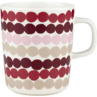 Marimekko Räsymatto Kaffekop 2 Dl Mørkerød - Kaffekopper Stentøj Mørk Rød - 075141-133