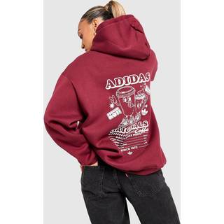 adidas Originals Coffee Club Overhead Hoodie, Rød - Rød - M