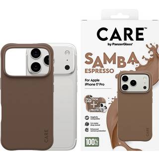 iPhone 17 Pro CARE by PanzerGlass Fashionable Samba Mobil Cover - MagSafe Kompatibel - Espresso