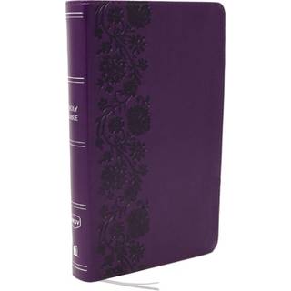 NKJV Giant Print End-of-Verse Reference Bible, Purple Leathersoft, Red Letter, Comfort Print