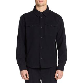 Moncler Grenoble Brushed Cotton Overshirt Navy