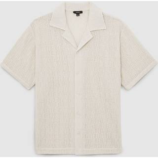 Reiss Reiss Leon hæklet skjorte i bomuldsblanding - small