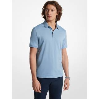 MK Stretch Pima Cotton Polo - Blue - Michael Kors