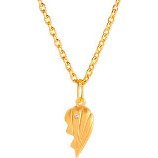 Just Love Knæk-Hjerte Vedhæng, Gold Plated Right