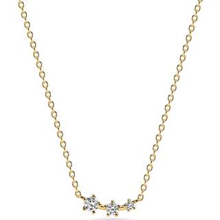 Sif Jakobs Lucente Tre halskæde i guldbelagt med cubic zirkonia