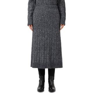 'S Max Mara Otello cotton and wool-blend midi skirt - grey - XS