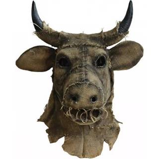 Antik Vogelscheuche Stier Maske