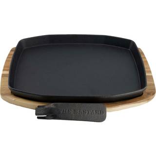 The Bastard Sizzling Plate & Holder Cast Iron 24x32 cm ✓ På lager - klar til levering og afhentning