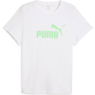 PUMA ESS No. 1 Logo Tee Women, Clothing, White/Spring Fern, S