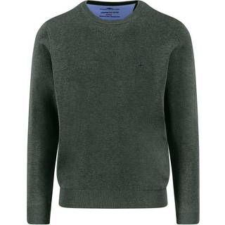 Fynch-Hatton Herren Pullover grün unifarben