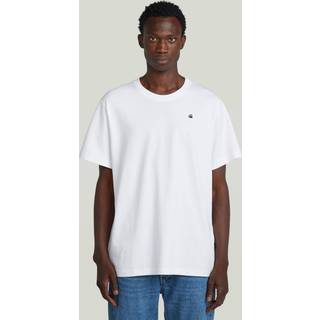 Back Photo Print Loose T-Shirt - white knee patch - Men