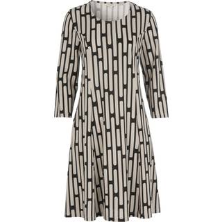 Mønstret jerseykjole med lommer