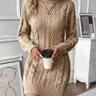 TEMU Women's Cable Sweater Dress