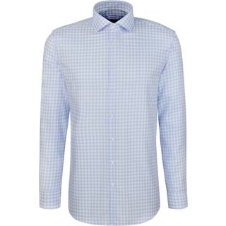 Seidensticker Herren Hemd blau kariert