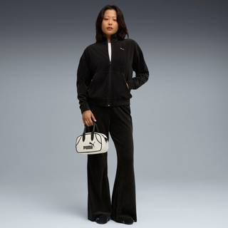 PUMA Velour Rib Relaxed Suit Women, Clothing, Black, M
