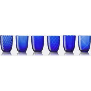 NasonMoretti Glassware - 'Idra' water glass, set of six, blue in BLUE glass