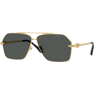 Versace Mand VE2284 100287 Solbriller Metal Guld Grå Pilot Normal