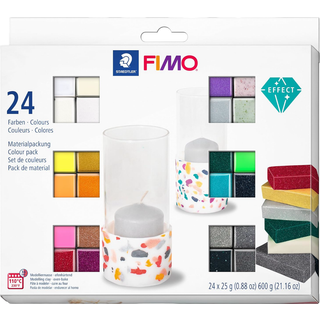Fimo Soft Effect modeller 24 farver 25g